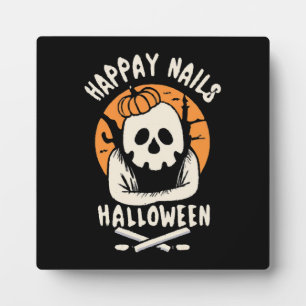 Nägel für Halloween schön machen Fotoplatte
