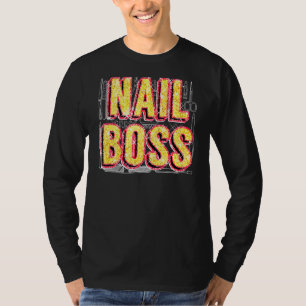 Nagel-Künstler-Chefin Leopardendruck Nagelkunst Na T-Shirt