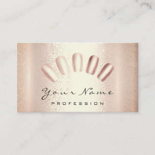 Nägel Künstler Rosa Manicure Kunstschatz Moderne Visitenkarte