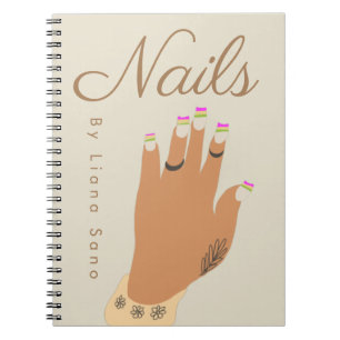 Nagel-Künstler-Tattoo-Hand-Illustration Notizblock