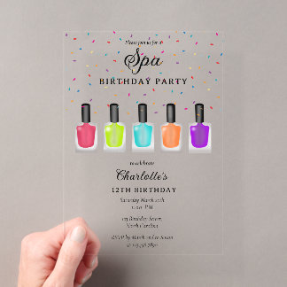 Nagel-Maniküre-Pediküre-Mani-Pedi-Mädchen-Spa-Gebu Acryleinladungen