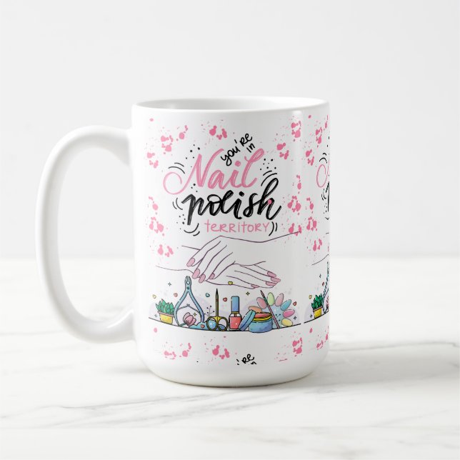 Nägel-Salon mit Dekoration Kaffeetasse (Links)