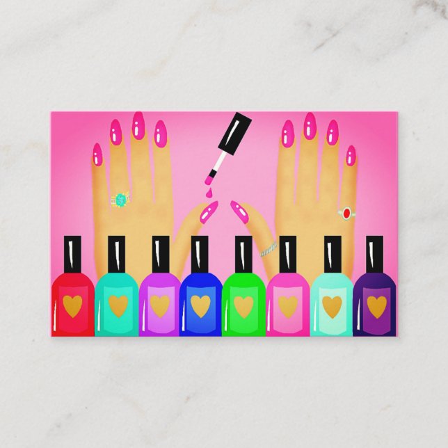 Nagel! Salon Pink Visitenkarte (Vorderseite)