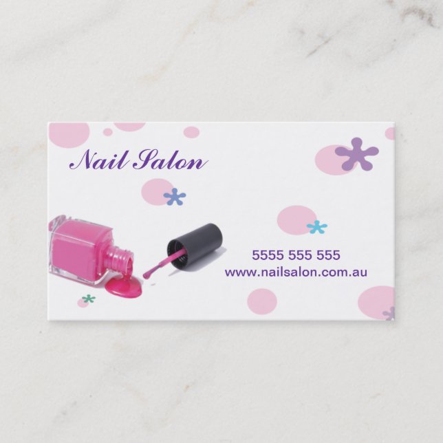 Nagel-Salon-Visitenkarte Visitenkarte (Vorderseite)