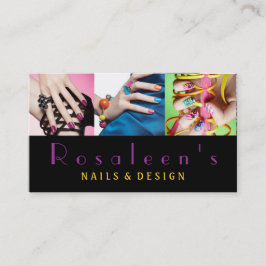 Nägel, Salon, Wellness-Center, Beauty Business Car Visitenkarte