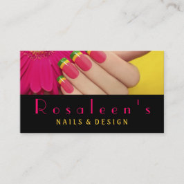 Nägel, Salon, Wellness-Center, Beauty Business Car Visitenkarte
