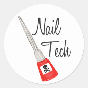 Nagel-Technologie-Gift-Polnisch-Aufkleber Runder Aufkleber