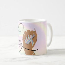 Nagelbüchse, Nageltechniker, lange Nägel, Holograp Kaffeetasse