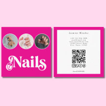 Nageldesignerin Hot Pink 3 Foto QR Code