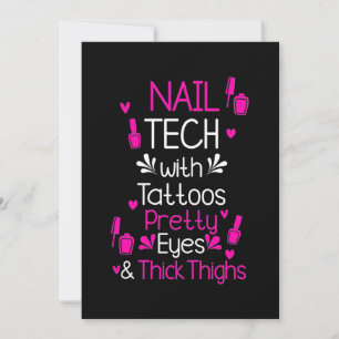 Nageldesignerin mit Tattoos Einladung