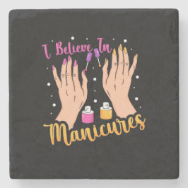 Nagelkünstler glauben an Maniküre Steinuntersetzer