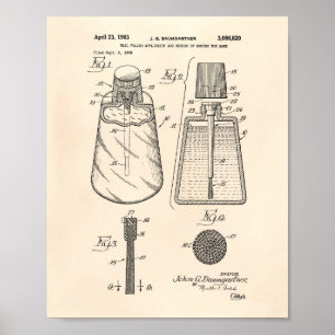Nagellack Applikator 1963 Patent Kunst Alte Papier Poster