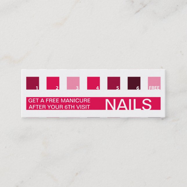 NAGELN Kundenanerkennung (Modquadrate) Treuekarte (Vorderseite)