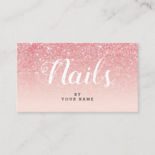 Nageln Sie Künstler-elegante rosa Visitenkarte