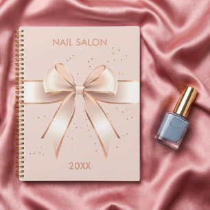 Nagelsalon Beauty Satin Bogen niedliches Geschäft Planer
