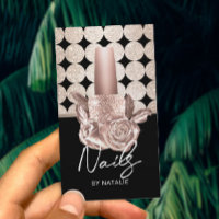 Nagelsalon Geometric Gold Polnische Blume Maniküre
