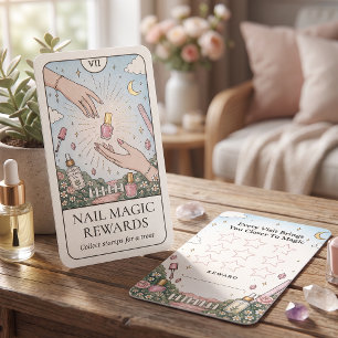 Nagelsalon Himmels-Treue-Stempelkarte Visitenkarte