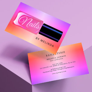 Nagelsalon Manicurist modern poliert farbenfroh ch Visitenkarte