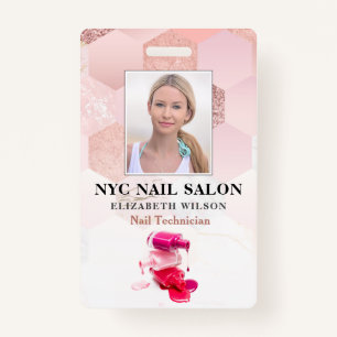 Nagelsalon  Moderne Mitarbeiter - Foto - ID Ausweis