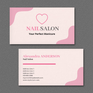 Nagelsalon - Rosa Visitenkarte