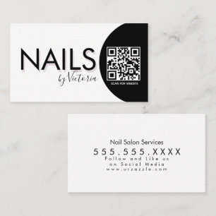 Nagelsalon-Schönheitskünstler-QR-CODE Visitenkarte