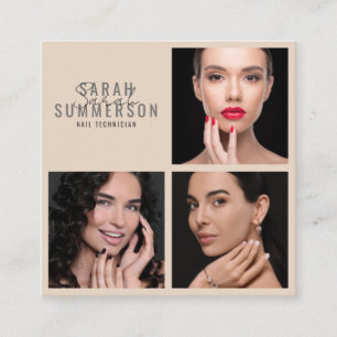 Nagelsalon Schönheitstechnikerin Skript Beige 3 Fo Telefonnummerkarte