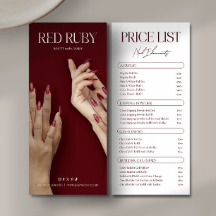 Nagelsalon-Service-Preisliste Regal Werbekarte