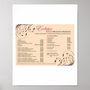 Nagelsalonplakate Poster