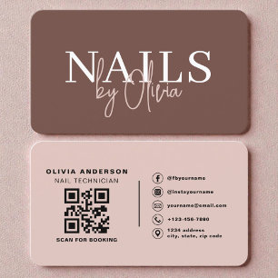 Nagelspezialist Künstler Terrakotta QR Code Visitenkarte