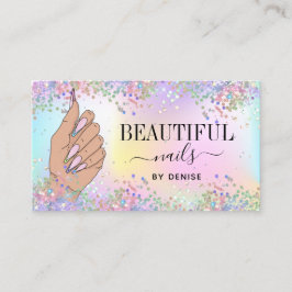 Nagelstudio Frau Handholograph Nägel Techniker Visitenkarte