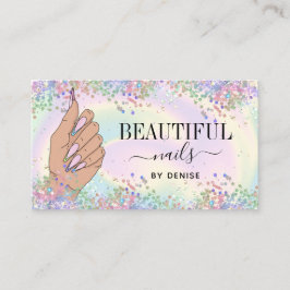 Nagelstudio Frau Handholograph Nägel Techniker Visitenkarte