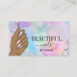Nagelstudio Frau Handholograph Nägel Techniker Visitenkarte