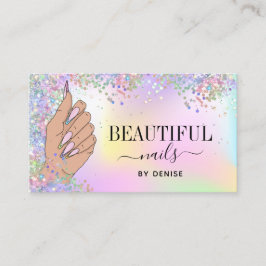 Nagelstudio Frau Handholograph Nägel Techniker Visitenkarte