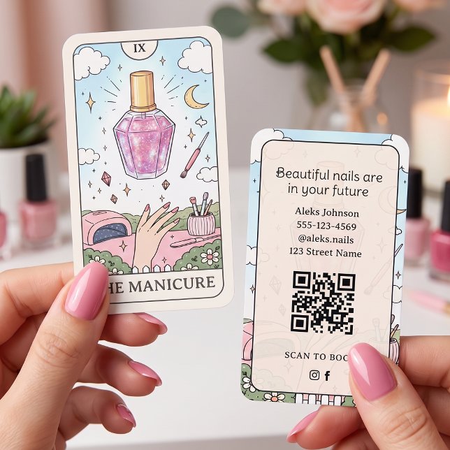 Nagelstudio Lilac Celestial Tarot Visitenkarte (Von Creator hochgeladen)