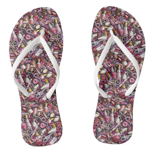 Nagelstudio-Muster Flip Flops