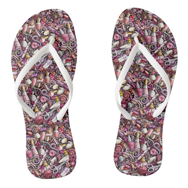 Nagelstudio-Muster Flip Flops (Fußbett)