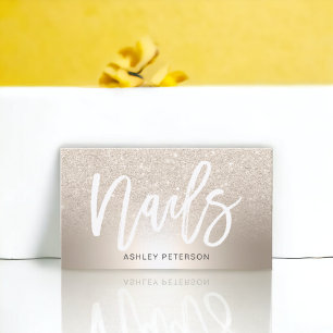 Nagelt ChicgoldGlitter ombre metallische Folie Visitenkarte
