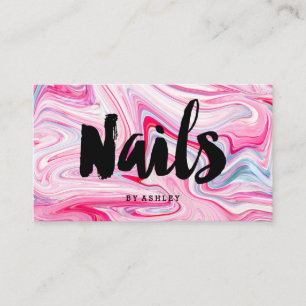 Nagelt Typografie-Rosamarmor des Künstlers Visitenkarte