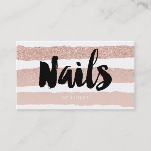 Nagelt Typografie-Rosen-Goldstreifen des Künstler Visitenkarte