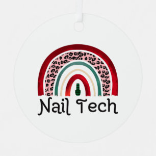 Nageltech-Geschenk - Weihnachtsregenbogen Ornament Aus Metall