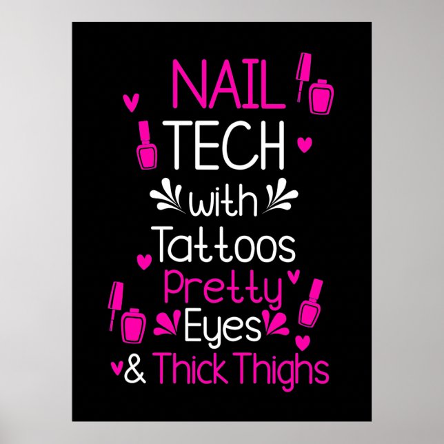 Nageltechnik mit Tattoos Poster (Vorne)