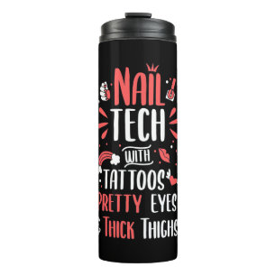 Nageltechnik mit Tattoos Thermosbecher