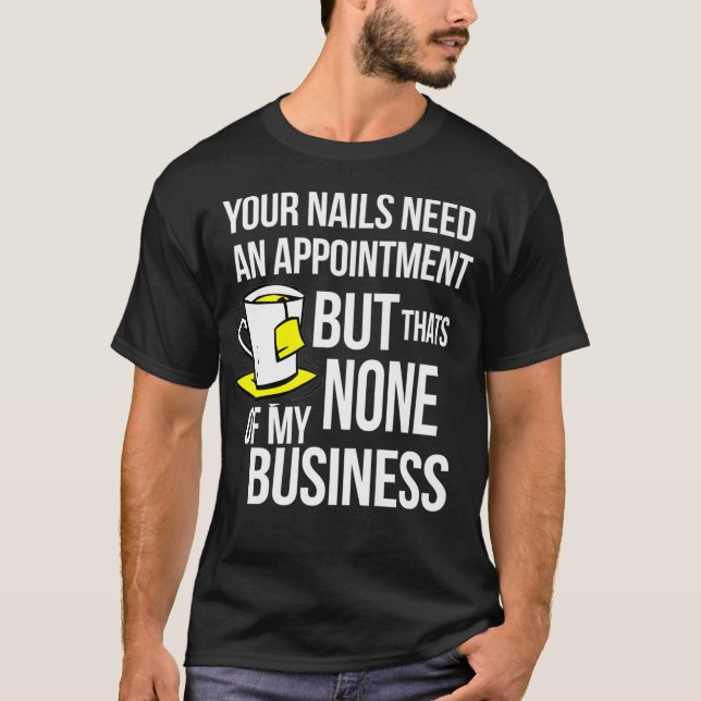 Nageltechniker Funny Frog Meme Matching Mitarbeite T-Shirt (Vorderseite)