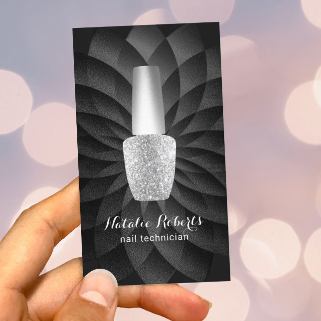 Nageltechniker Manicurist Black Spiral Salon WELLN Visitenkarte (Von Creator hochgeladen)