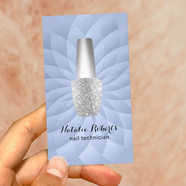 Nageltechniker Manicurist Blue Spiral Salon WELLNE Visitenkarte (Von Creator hochgeladen)
