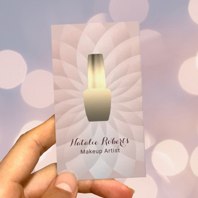 Nageltechniker Manicurist Rose Gold Lotus Salon Visitenkarte (Von Creator hochgeladen)