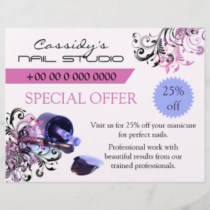 Nageltechniker / Nagelstudio Werbeaktion Flyer