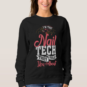 Nageltechniker-Tisch-Polieren Kosmetikerin Sweatshirt