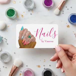 Nageltechnikerin Schönheitssalon Nageldesignerin Visitenkarte