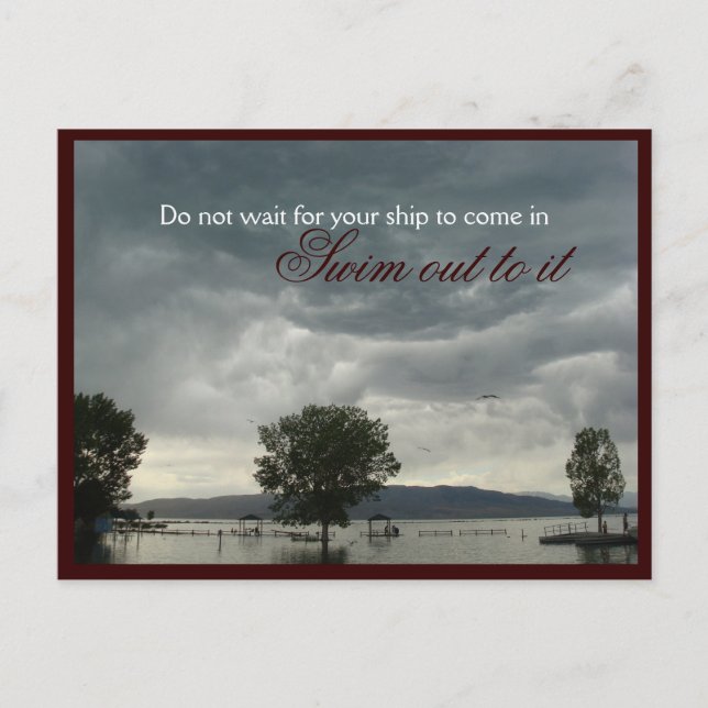 Nager Jusqu'À Elle Carte Postale Motivationnelle (Devant)